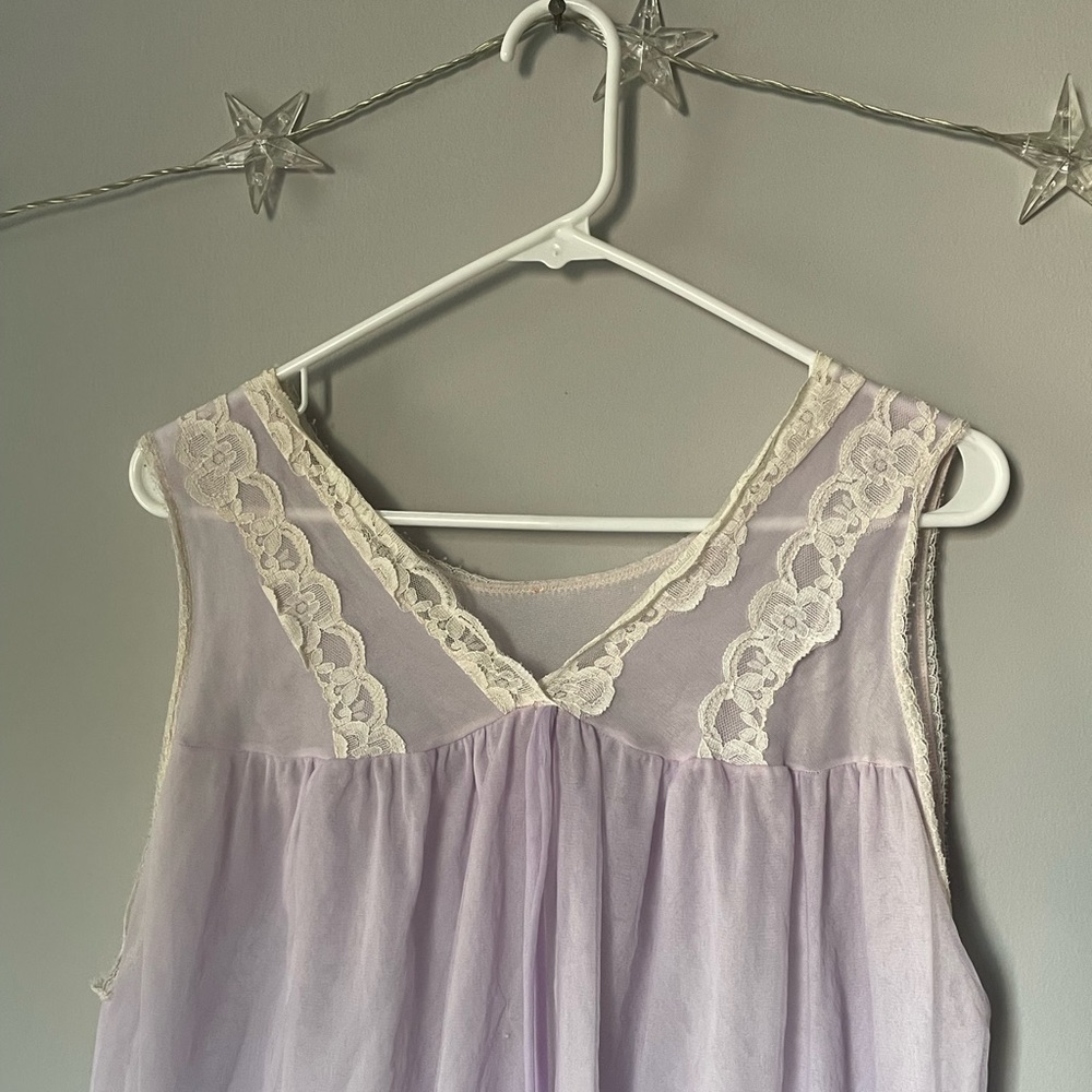 Ethereal lacy lilac nightgown